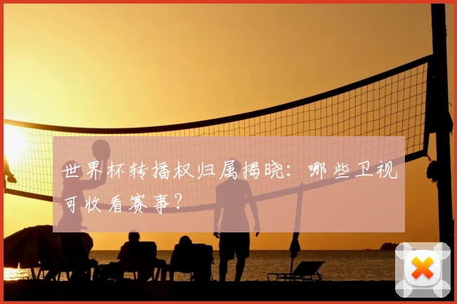 世界杯转播权归属揭晓：哪些卫视可收看赛事？